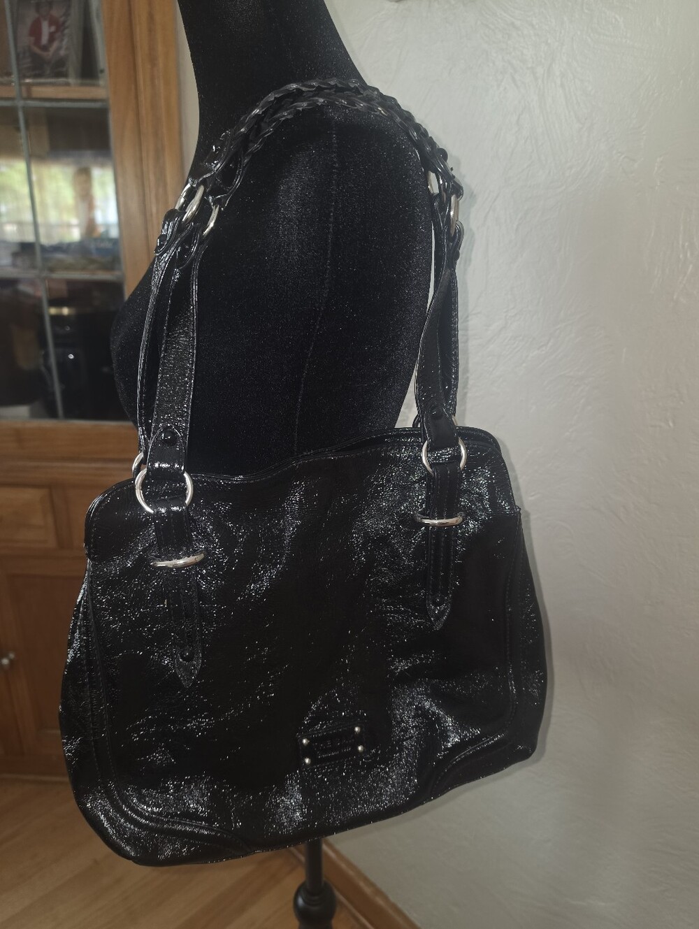 The Sak Black Patent Shoulder/hand Bag